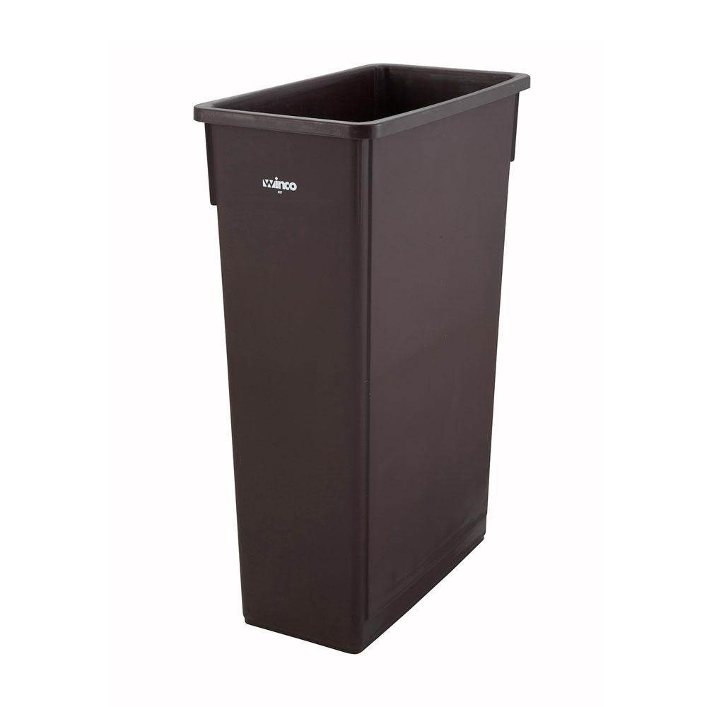 Slender Trash Can, 23 gallon, Brown (PTC-23B)