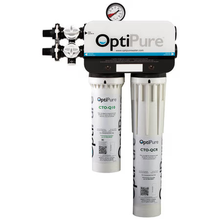 Qt1+Cr, Qt Water Filter System, Dual, (1) 10" Cto-Q10 Cartridge & (1) 15" Cto-Qcr Cartridge, 20,000 Gallon Capacity, 2.5 ,