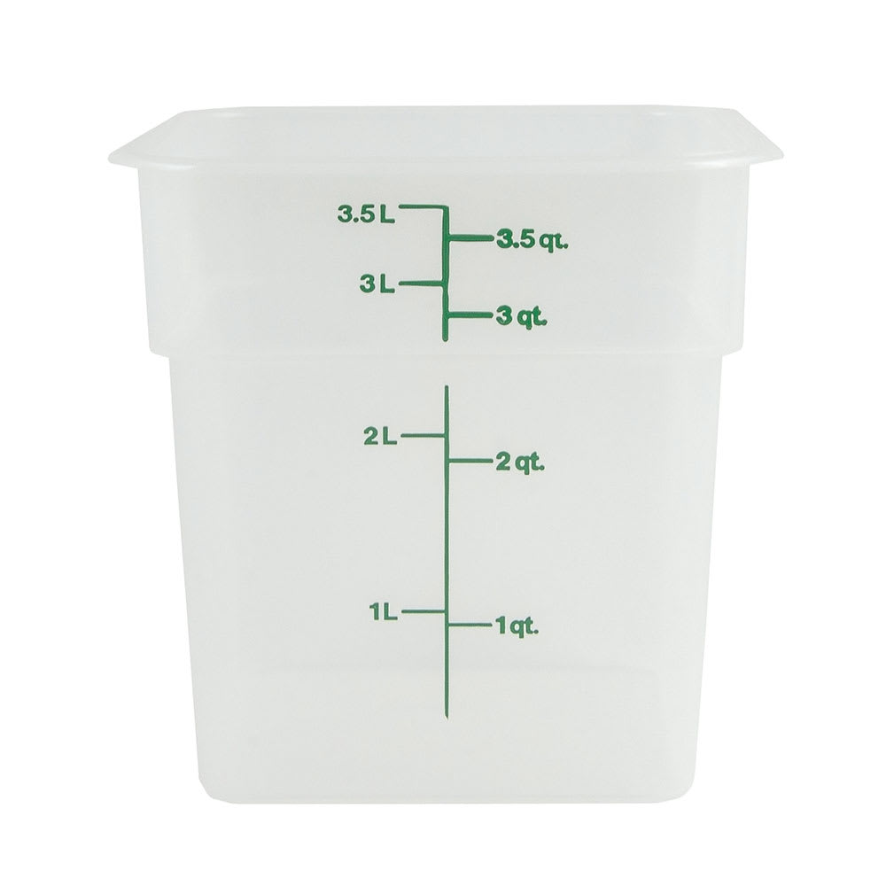 Food Container, 4 qt., 7-1/4"L x 7-1/4"W x 7-3/8"H (4SFSPP190)
