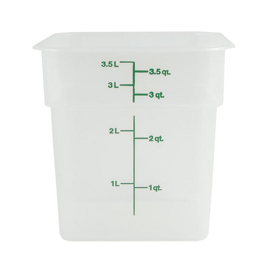 Food Container, 4 qt., 7-1/4"L x 7-1/4"W x 7-3/8"H (4SFSPP190)