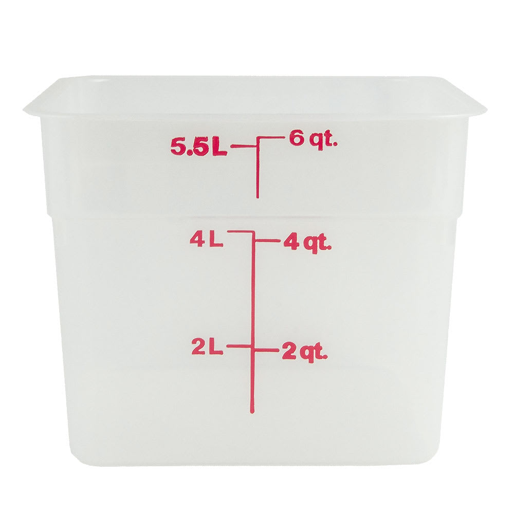 Food Container, 6 qt., 8-3/8"L x 8-3/8"W x 7-1/4"H (6SFSPP190)