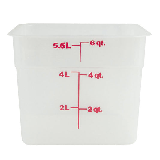 Food Container, 6 qt., 8-3/8"L x 8-3/8"W x 7-1/4"H (6SFSPP190)