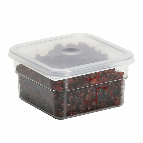 CONTAINER,  2SFSCW 2 QT. SQ CNT CLR/RED ,  Each