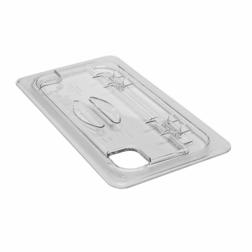 LIDS,  30CWLN FLIPLID 1/3 SZ NOTCHED CLEAR HINGED,  Each