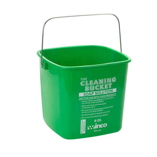 Cleaning Bucket, 6 qt., for soap solution, green (PPL-6G)