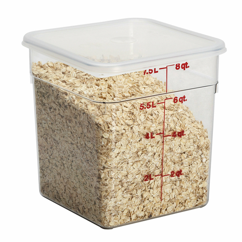 CONTAINER,  8SFSCW 8 QT SQ CONT CLR/RED ,  Each