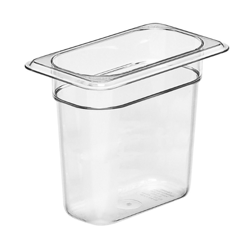 PAN,  96PCW135 FOOD PAN 1.4 QT 6" POLYCARBONATE CLEAR,  Each