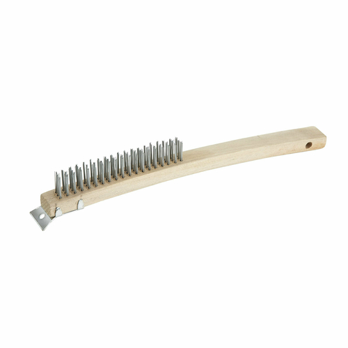 WIRE BRUSH,  BR-319 WIRE BRUSH 14" W/SCRAPE ,  Each