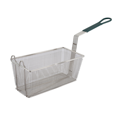 FRY BASKET,  FB-30 FRY BASKET GREEN HANDLE 13.25" X 6.5" X 5-7/8",  Each
