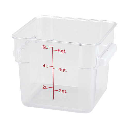CONTAINER,  PCSC-6C 6 QT SQ CONTAINER CLEAR,  Each
