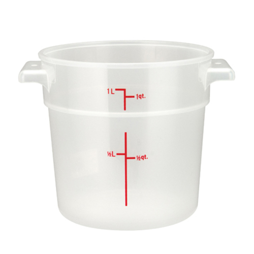 CONTAINER,  PTRC-1 1 QT RND CONTAINER TRANSLUCENT,  Each