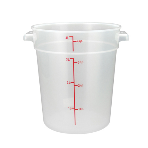 CONTAINER,  PTRC-4 4 QT RND CONTAINER TRANSLUCENT,  Each