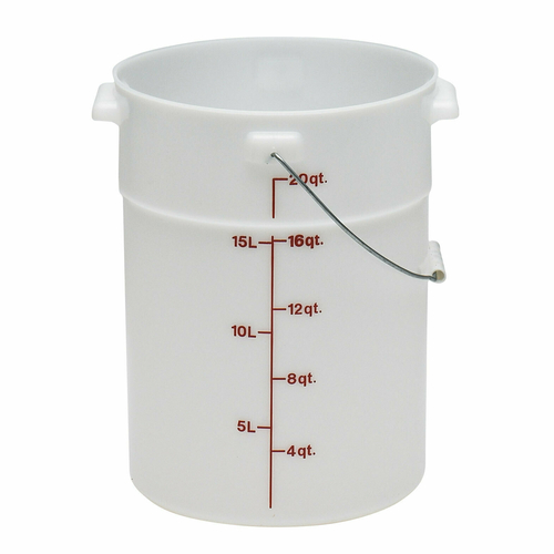BUCKETS,  PWB22 22 qt PAIL W/BAIL WHITE,  Each