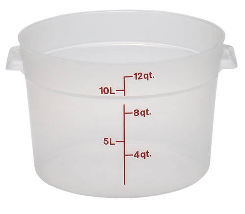 CONTAINER,  RFS12PP 12 QT. RND CNT TRANS,  Each