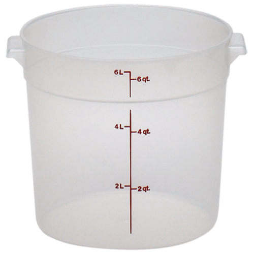CONTAINER,  RFS6PP 6 QT. RND CNT TRANS,  Each