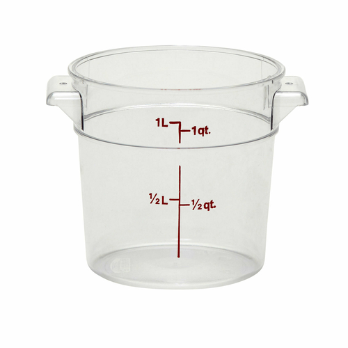 CONTAINER,  RFSCW1 1 QT. ROUND CONT. CLEAR,  Each