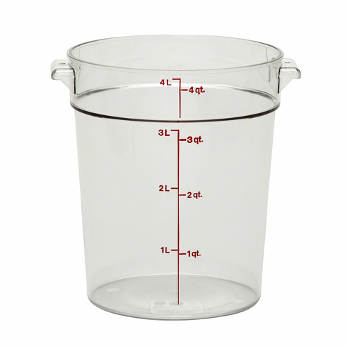 CONTAINER,  RFSCW4 4 QT. ROUND CONT. CLEAR,  Each