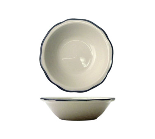 SY-11 FRUIT BOWL 4.75 OZ SCALL AMERICAN WHT W/BLK BAND SYDNEY,  Dozen