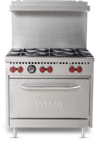 Vulcan, Range, 36", 6 Open Burners, SX36-6BN-QS-PLATINUM