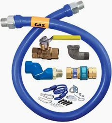 Dormont Blue Hose™ Moveable Gas Connector Kit, 1" Inside Dia., 48" Long, Covered With Stainless Steel Braid, Coated With ,