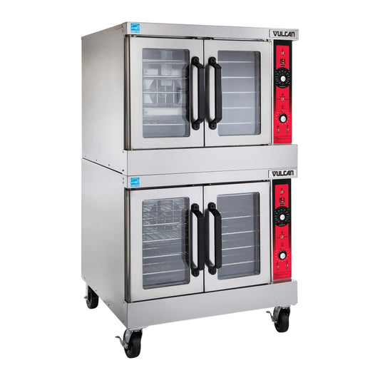 Convection Oven, Gas, Double-Deck, Standard Depth, Computer Controls, Electronic Spark Igniters, 99-Hour Timer, (5) Nick ,